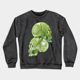 Two green skulls Crewneck Sweatshirt